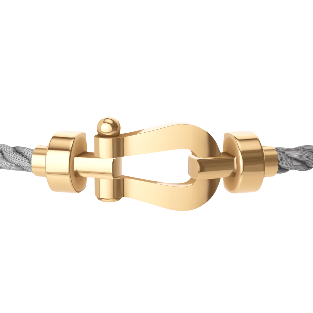 Force 10 Horseshoe Buckle Bracelet-Gold No Diamonds