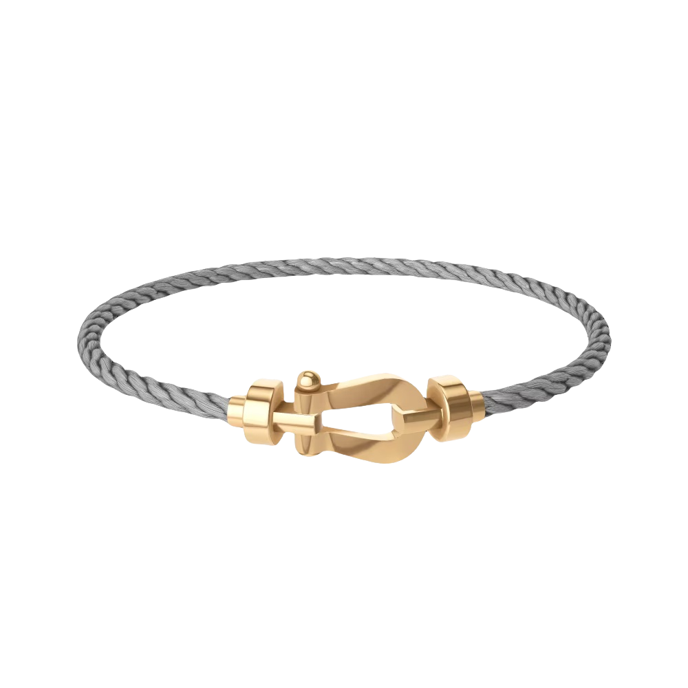 Force 10 Horseshoe Buckle Bracelet-Gold No Diamonds