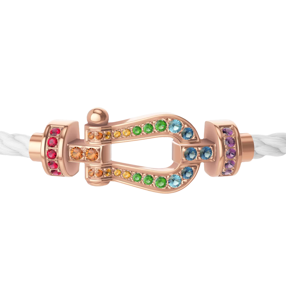 Force 10 Horseshoe Buckle Bracelet-Glod Gradient Diamonds