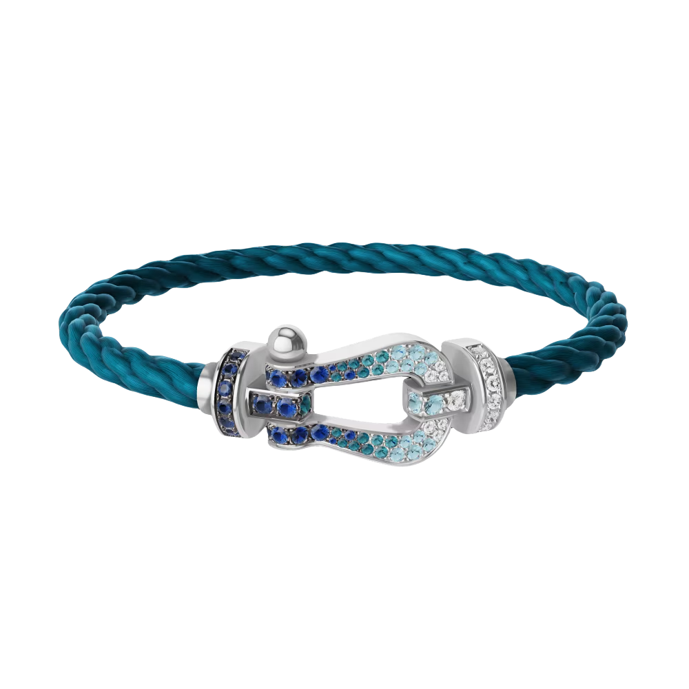 Force 10 Horseshoe Buckle Bracelet-Blue Gradient Diamonds