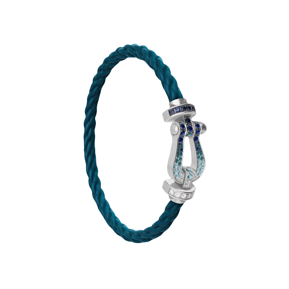 Force 10 Horseshoe Buckle Bracelet-Blue Gradient Diamonds