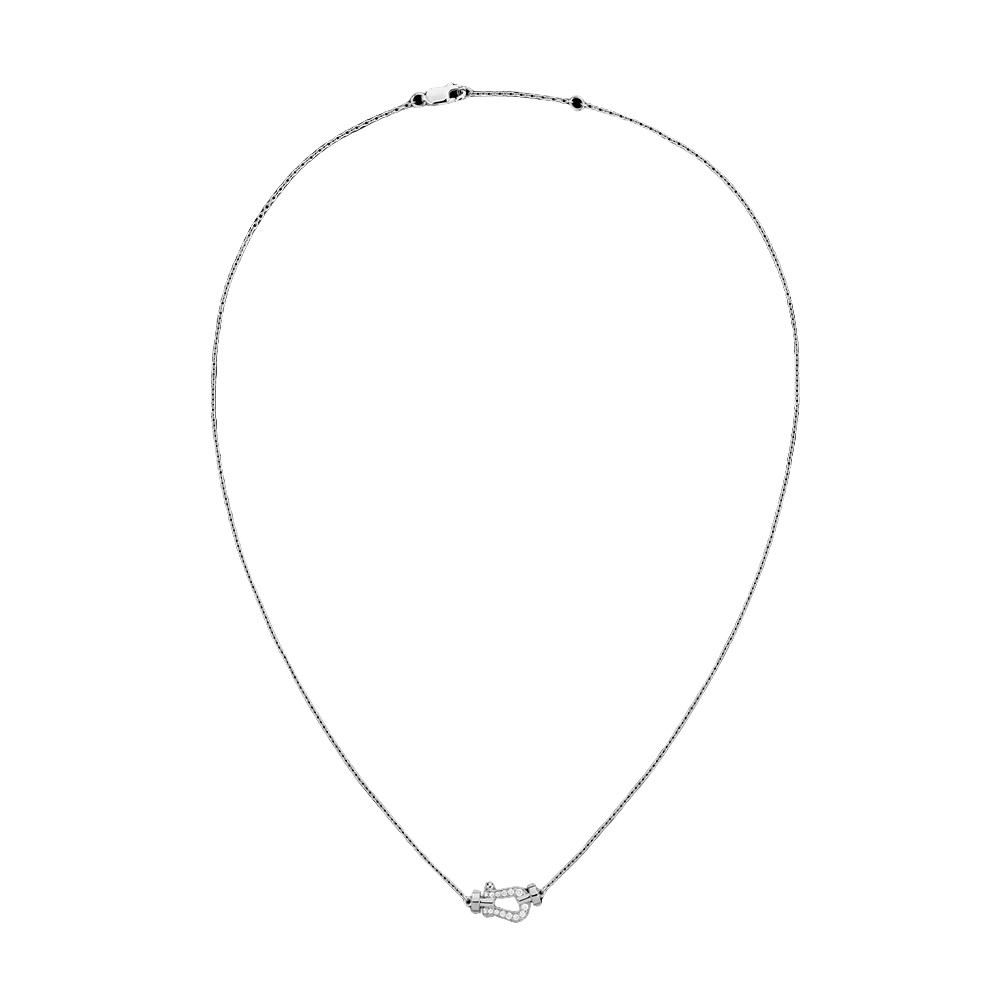 Force 10 Horseshoe Buckle Necklace-Full Diamonds